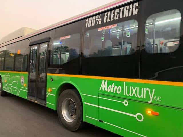 EV Bus at Hyderabad Airport
